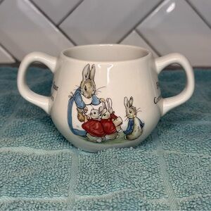 Vintage Wedgwood Beatrix Potter Peter Rabbit Double Handle Mug EUC